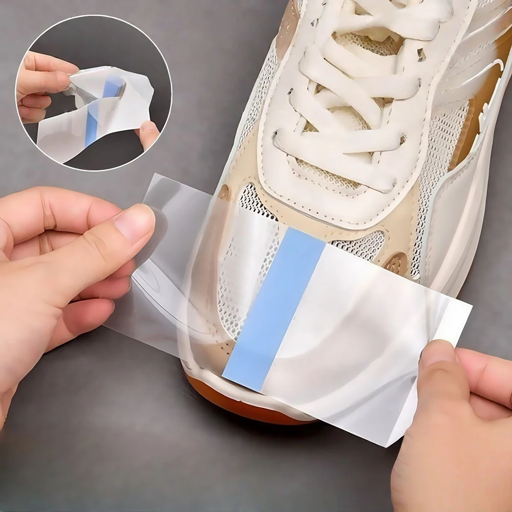 PU Film Toe Waterproof Sticker Waterproof Dirt Proof Protective Tape Rainy Days Invisible Shoe Toe Covers Men Women 30pcs