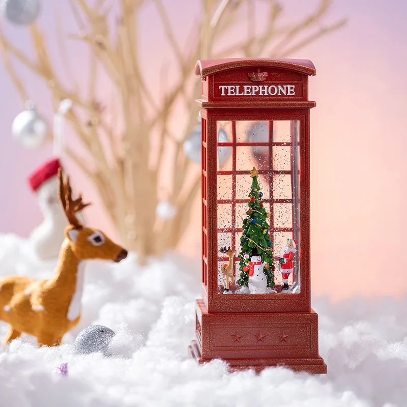 

Christmas Eve, Santa Claus, Elderly People, Rotating Tree, Telephone Booth, Music Box, Octave Box, Crystal Ball for Children