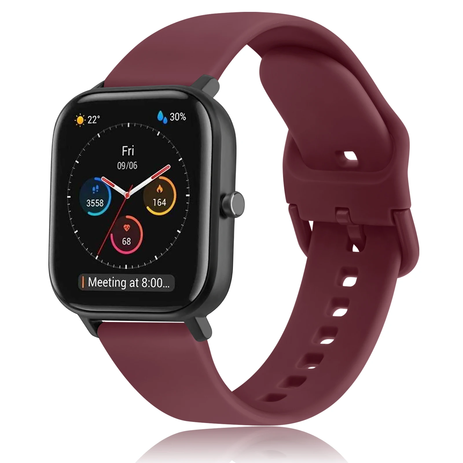 Versatile Silicone Watch Band - 20mm/22mm Adjustable Strap