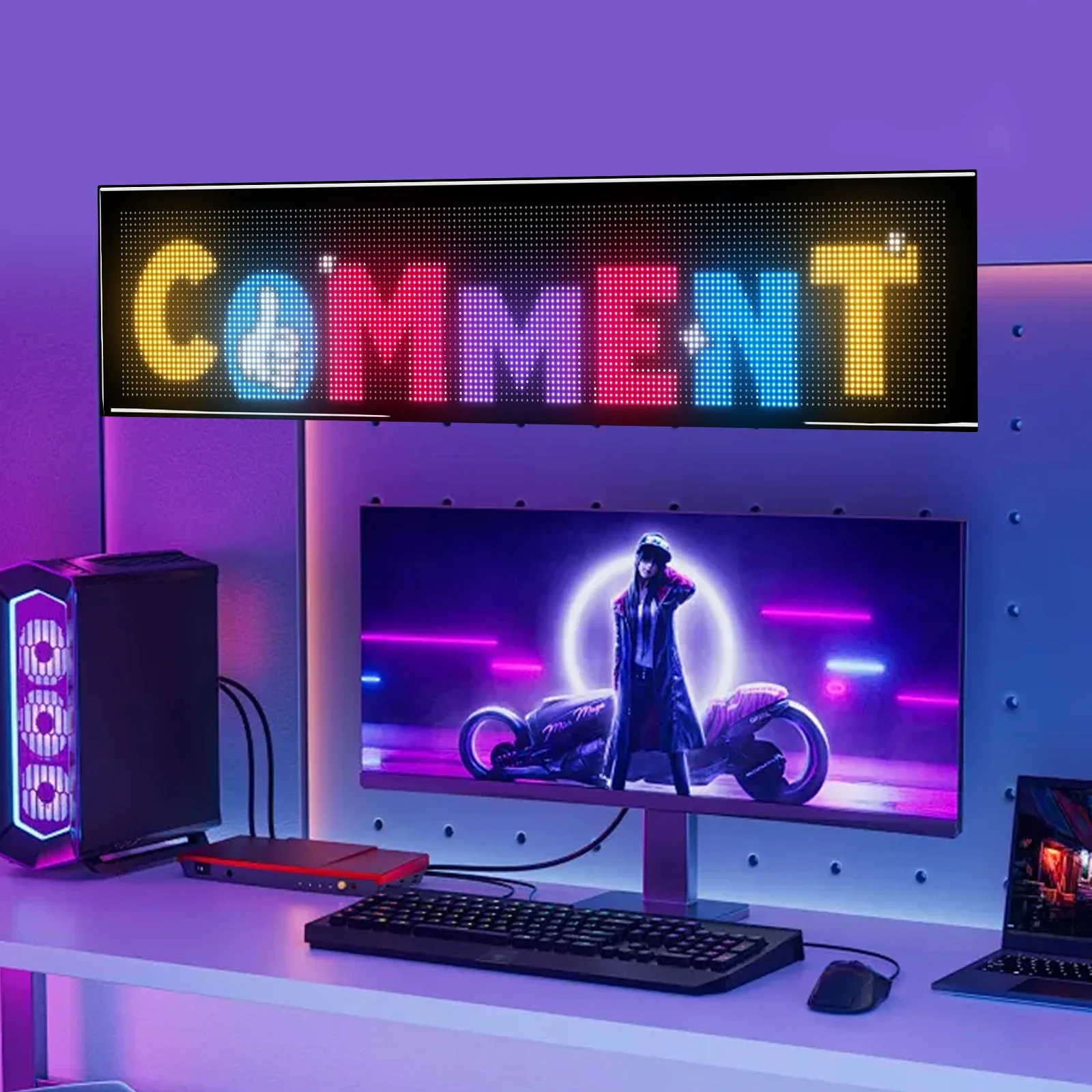 Demon Eyes Car Plus LED Logo APP LED Matrix Pixel Panel Night Light DIY Programmable Flexible LED Display Car Truck Accessorie