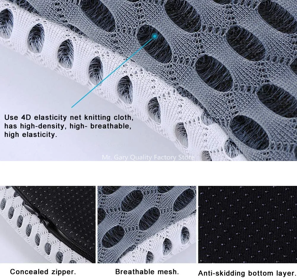 Car Wedge Seat Cushion for Car Driver Seat Office Chair Wheelchairs Memory Foam Seat Cushion-Orthopedic Support and Pain Relief 4