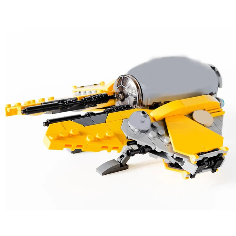 새로운 360 PCS MOC 스타 배틀 옐로우 인터스텔라 인터셉터 모델 빌딩 블록 벽돌 크리 에이 티브 조립 교육 장난감 선물