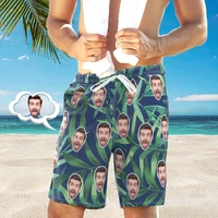 Summer Hawaiian 3D Custom Faces Seaside Vacation Printed Beach Shorts Men PersonalizedCustomization Patterns Y2k Swimming Trunks 1