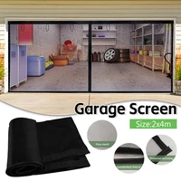 Mesh Cloth Garage Screen Door Mosquito Netting Anti Bug Fly 2x4m for 2-Car Garages Hands-Free Door Curtain Summer Supplies