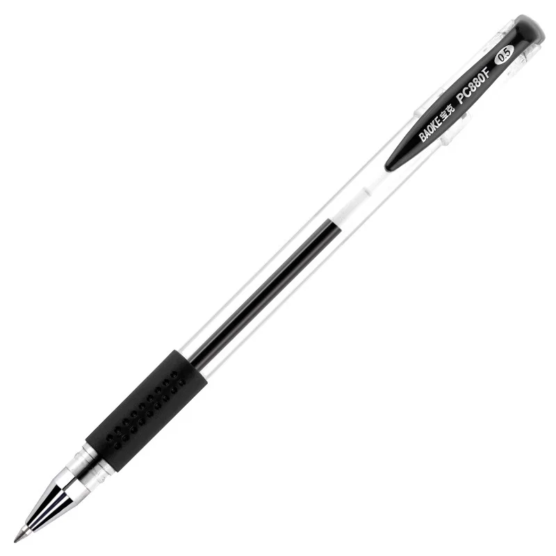LETO 젤 잉크 롤러 볼펜, 사무용품, 블랙, 블루, 레드 잉크 컬러, 0.5mm 볼포인트, 학생, 학교 문구, 박스당 12 개