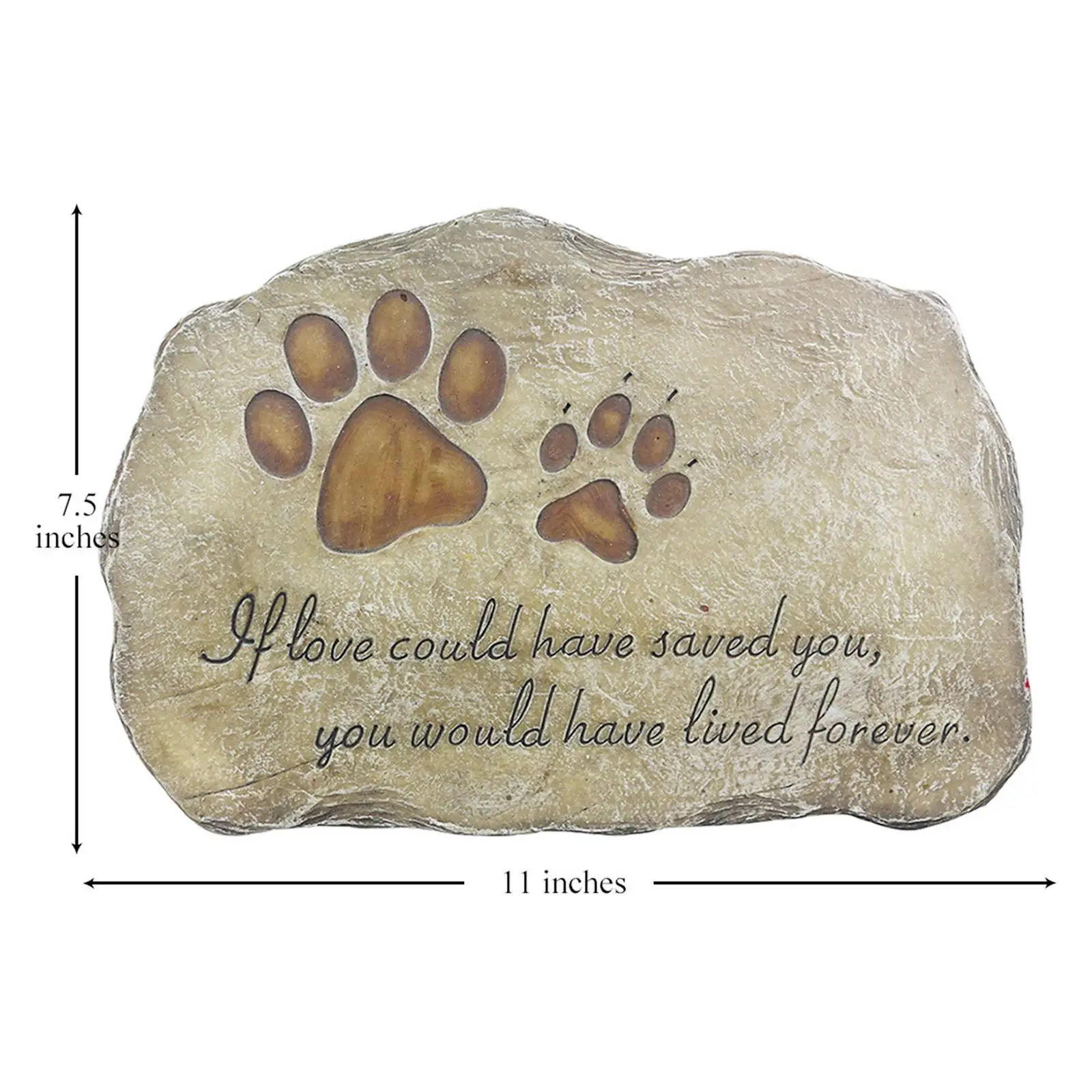 Pet Memorial Stone Grave Marker Tribute Statue Cat Puppy Tombstone Headstone