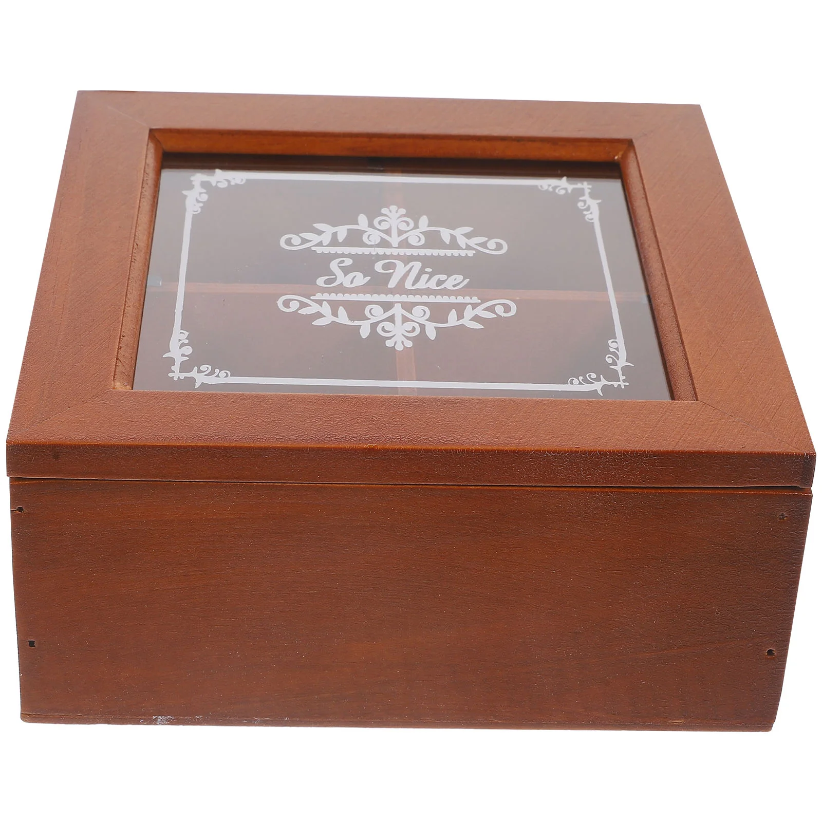 

Jewelry Box Wooden Trinket Box Retro Sundries Case Compartment Jewelry Organizer 4-grids Jewelry Box