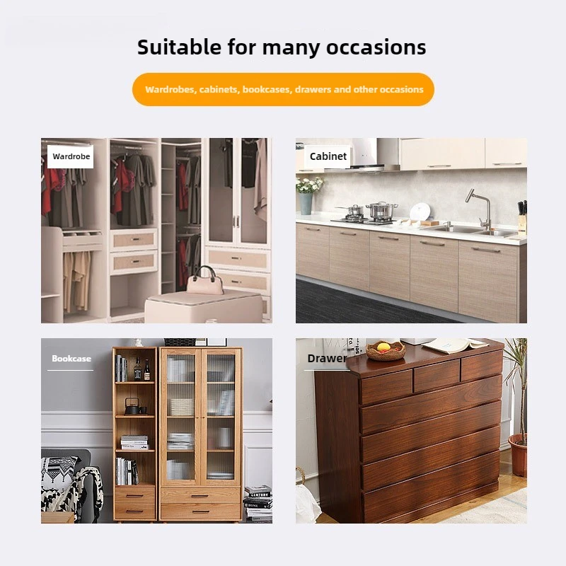Cabinet Door Lock Door Lock Buckle Stainless steel button household wardrobe door buckle bead double wheel spring fixed lock bookcase cabinet door buckle