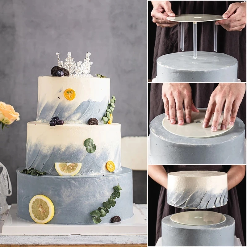 10/8/6inch Multi Layer Cake Dowels Rods Spacer Piling Birthday Cake Stand Holder For Wedding Party Decor Baby Shower Bakeware
