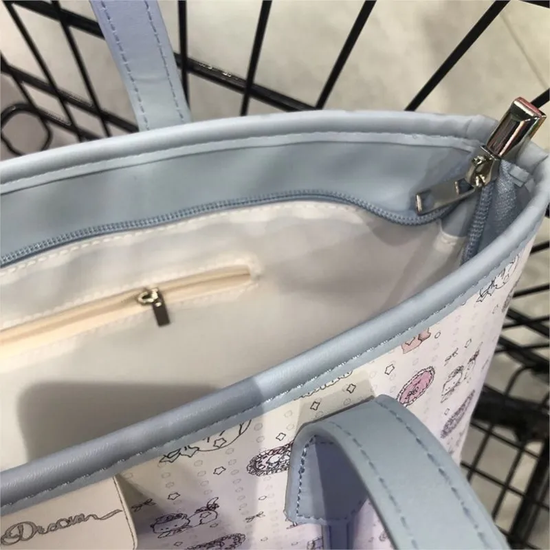 JIAERDI Harajuku Aesthetic Print Handbag Women Versatile Large Capacity Shoulder Bags Wallet Female Retro Pink Tote Bag 2025