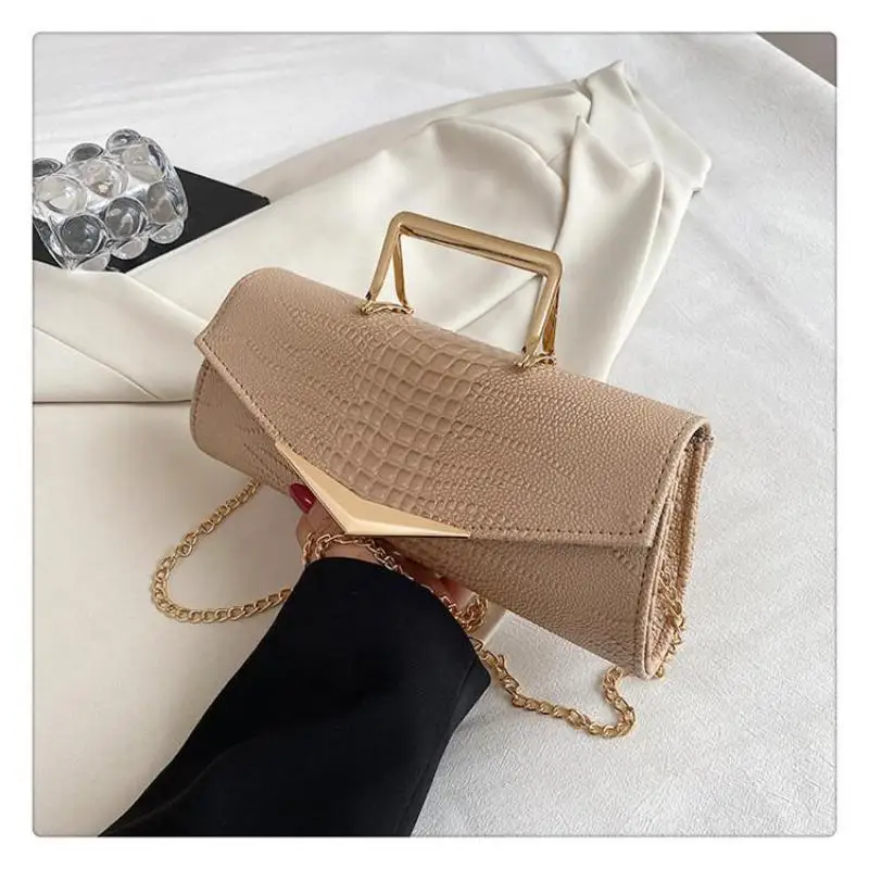 2023 New High Quality Women's Bag with Crocodile Pattern Portable Small Square Bag Chain Strap Single Shoulder Bag Crossbody Bag