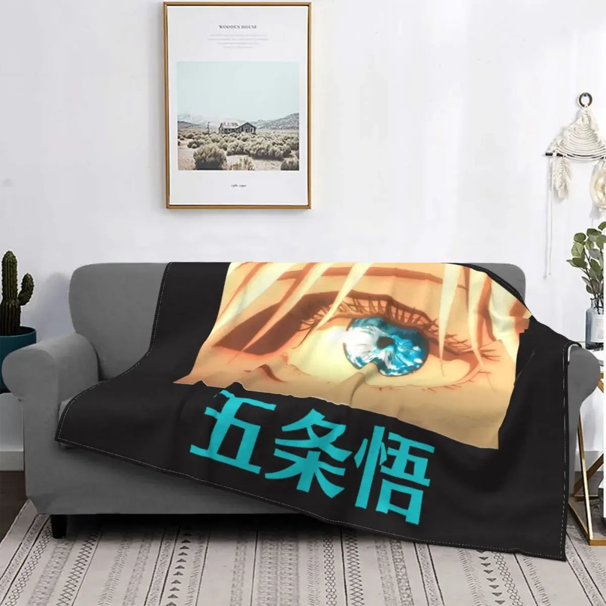 

Gojo Satoru Collage Manga Blanket Fleece Spring Autumn Jujutsu Kaisen Anime Super Warm Throw Blankets for Sofa Couch Bedspreads