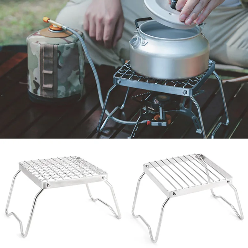 MultifunctionalFoldingCampfireGrillPortableStainlessSteelCamping