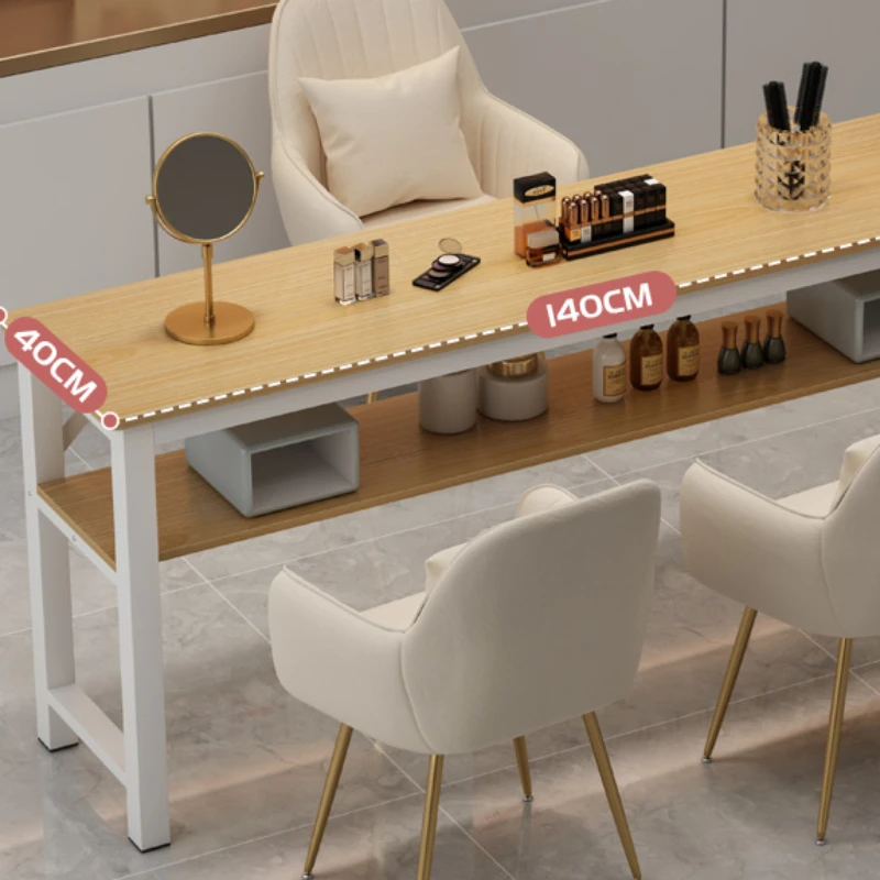 Manicure Makeup Wood Nail Tables Professional Modern Desk Simple Nail Tables Living Room Mesa Manicura Salon Furniture MR50NT