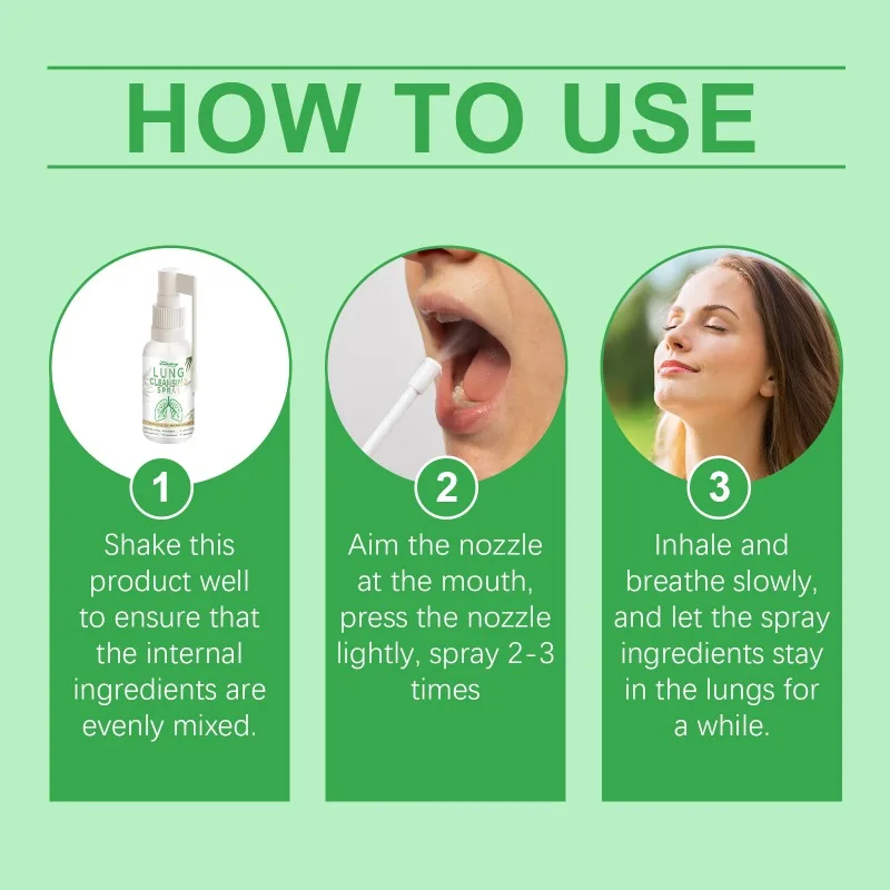 Lung Cleansing Spray Breath Detox R Relieve Throat Discomfort Improve Runny Nose Sneezing Rhinitis Health Body Care Spray