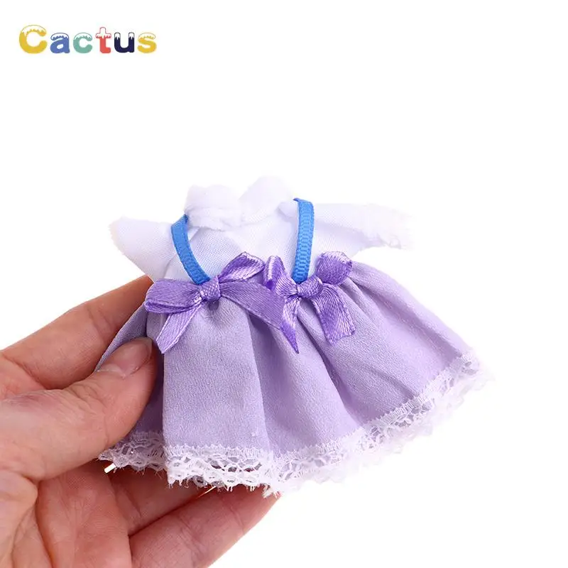 Hot Sale Clothes For dolls 16-17cm OB11 Doll Clothes T-shirt Dress 1/8 Dolls Accessories