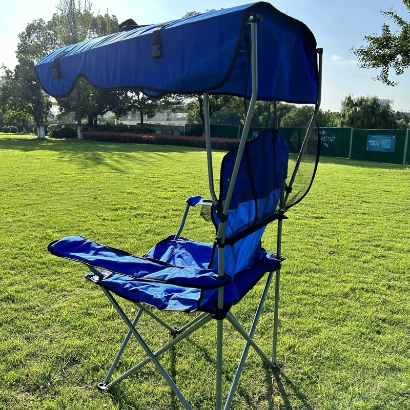 Enlarged outdoor portable camping, barbecue, fishing, beach chair ,armchair with canopy