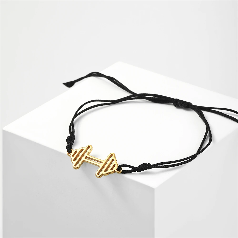 Cazador Übung Sport Herzschlag Hantel Charm Armband für Frauen Edelstahl Schmuck 2026 Box Kette Armband an der Hand Geschenk – Detail 15