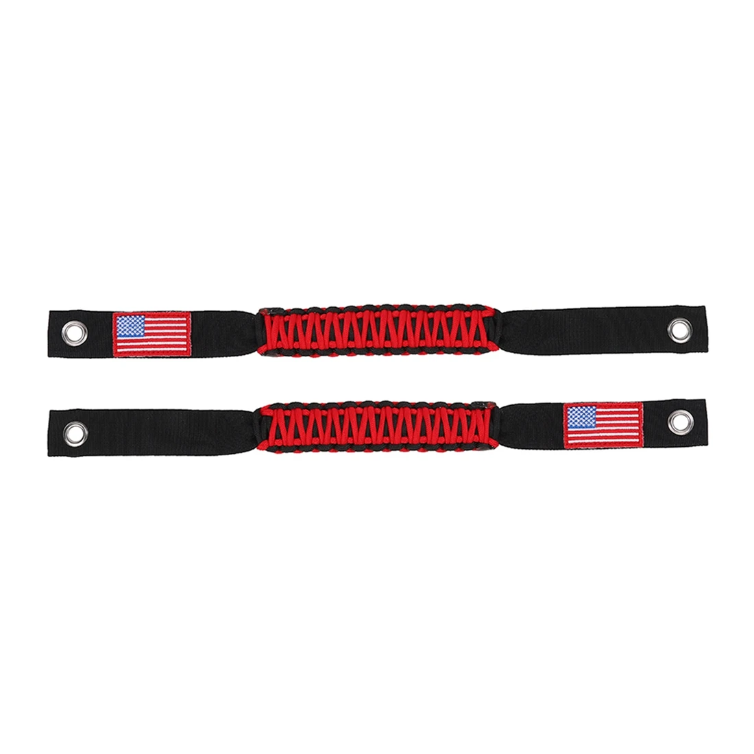 

Roll Bar Grab Handles for Ford Bronco 2021 2022 2 Door 4 Door Accessories, Paracord Grip Handle with US Flag,