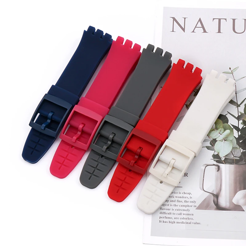 

Watch accessories Suitable for Swatch SUSB401 SUSW402 SUSN400 SUSL400 20mm needle buckle men's and women's straps