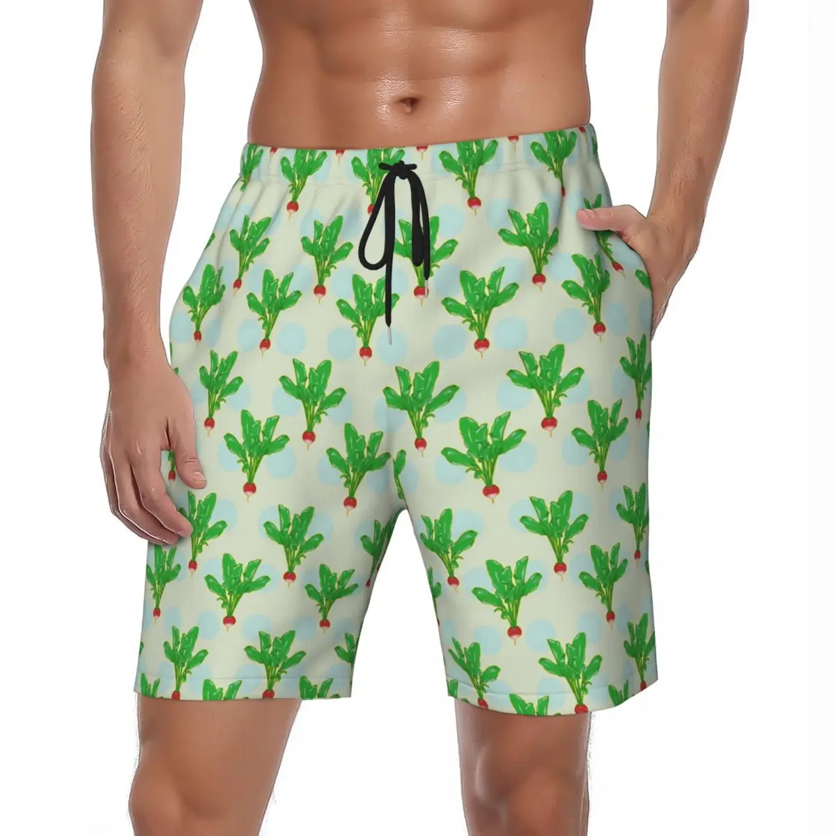 

Летние шорты для спортзала, мужская спортивная одежда с векторным рисунком, Короткие штаны с растительным принтом, винтажные быстросохнущие плавки
