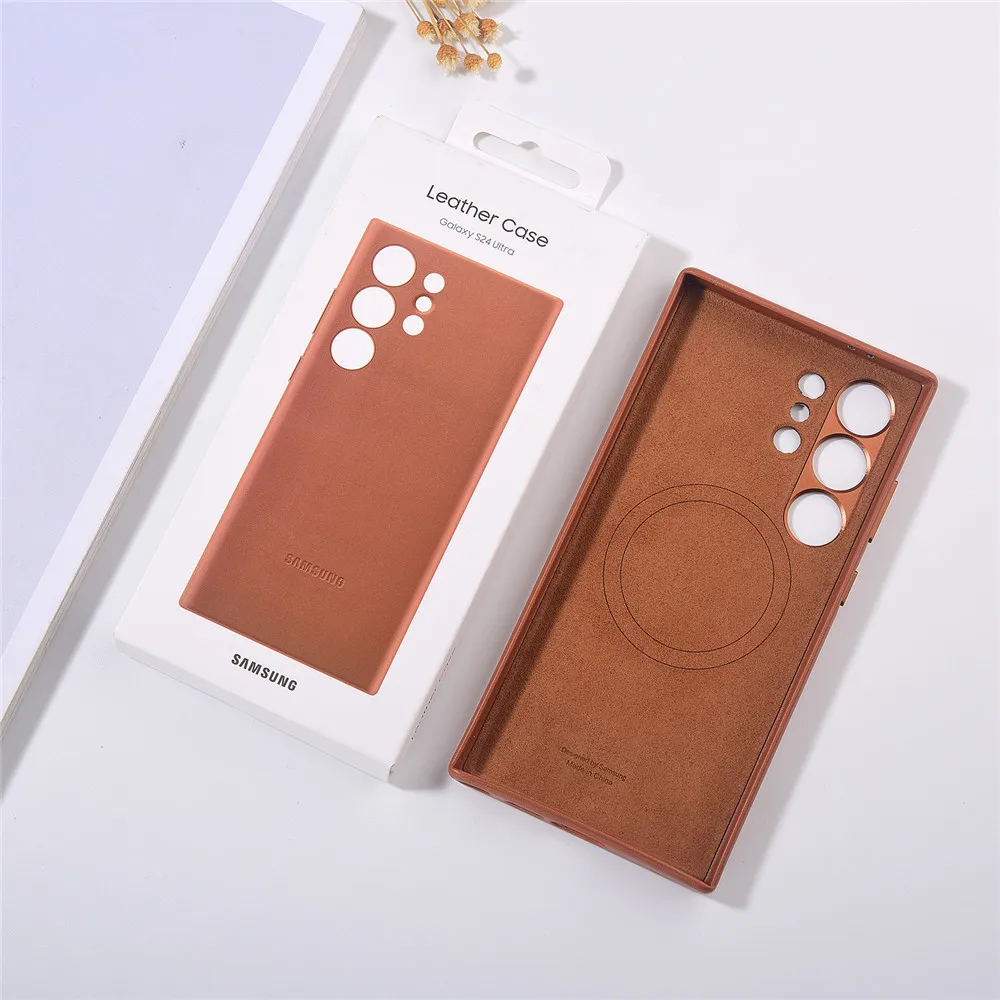 Premium Vegan Leather Magnetic Wireless Charging Protective Case