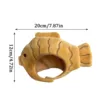 Cartoon Cat Hat Cute Fish Shape Pet Cat Costume Breathable Headdress Hat Cat Pet Headgear Plush Fun Hat Toy Accessories 6