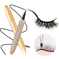 REDSIREN 2 in 1 Lash Glue & Eyeliner Waterproof Long Lasting self adhesive Glue False Eyelashes Black Liquid Eyeliner Glue Pen 1