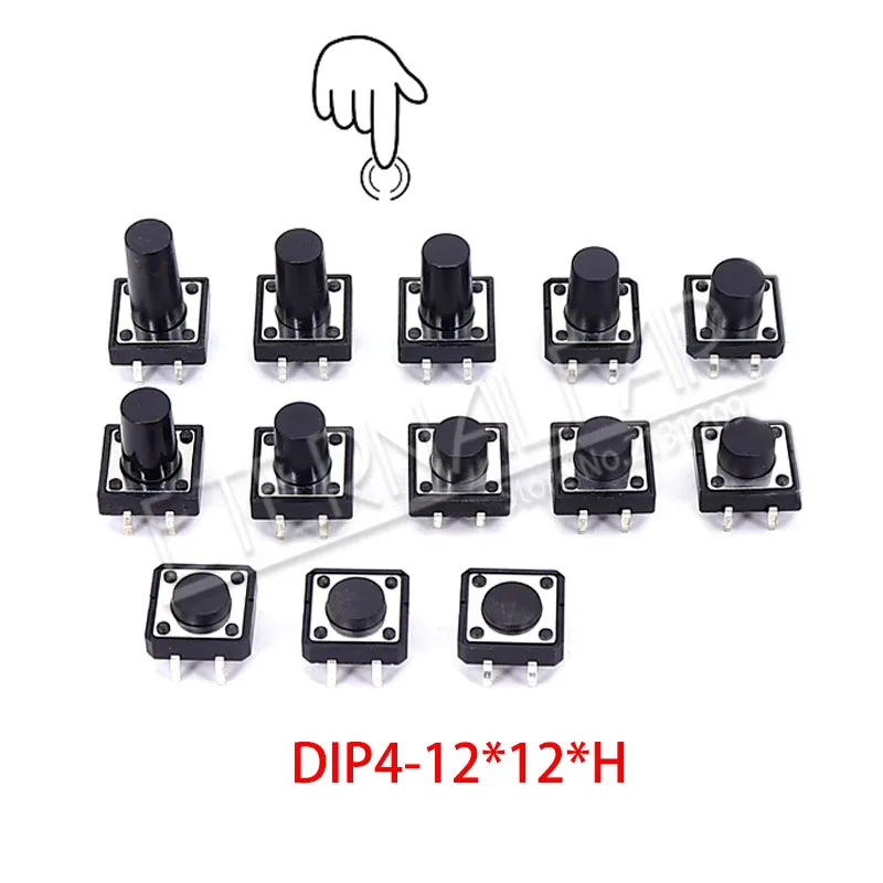 100 Boutons Poussoirs Tactiles Momentanés - Micro Interrupteurs 6x6x6 Mm, Pour Circuits électroniques - 7