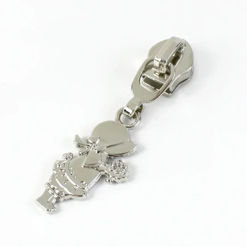 Silver Nylon Zipper Puller Repair Kit – Versatile Hardware Accessories for Jackets, Pockets, and Handbags