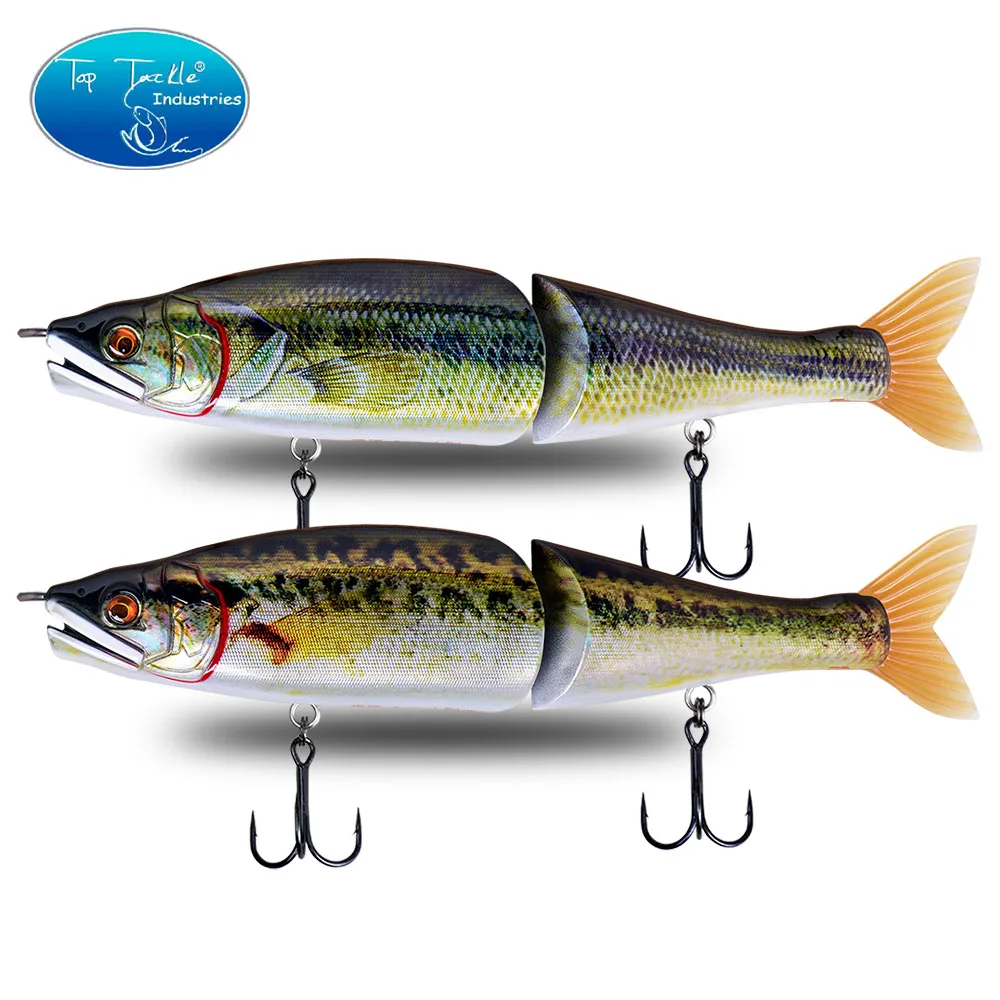 CFLURE Fisnhing señuelo Swimbait flotante de hundimiento lento, cebos articulados para pesca de lubina grande, señuelos deslizantes para Lucio, perca de Musky, 220mm