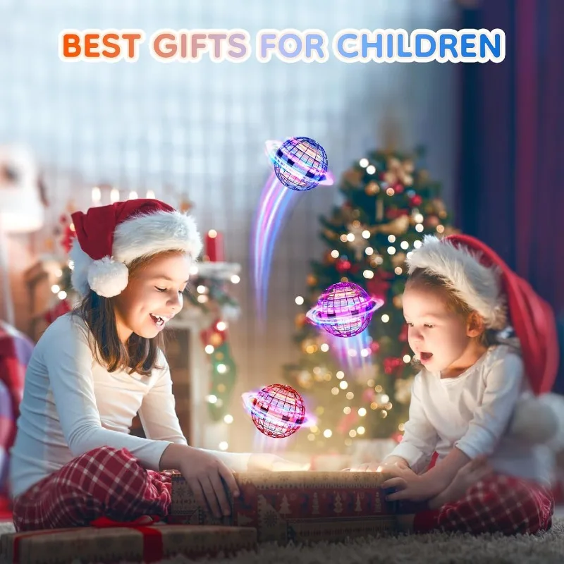 Flying Orb Ball, Cool Toys for Boys Girls, Hover Ball Boomerang Fidget Spinner,Drone for Kids with Colorful Light Flying Spinner