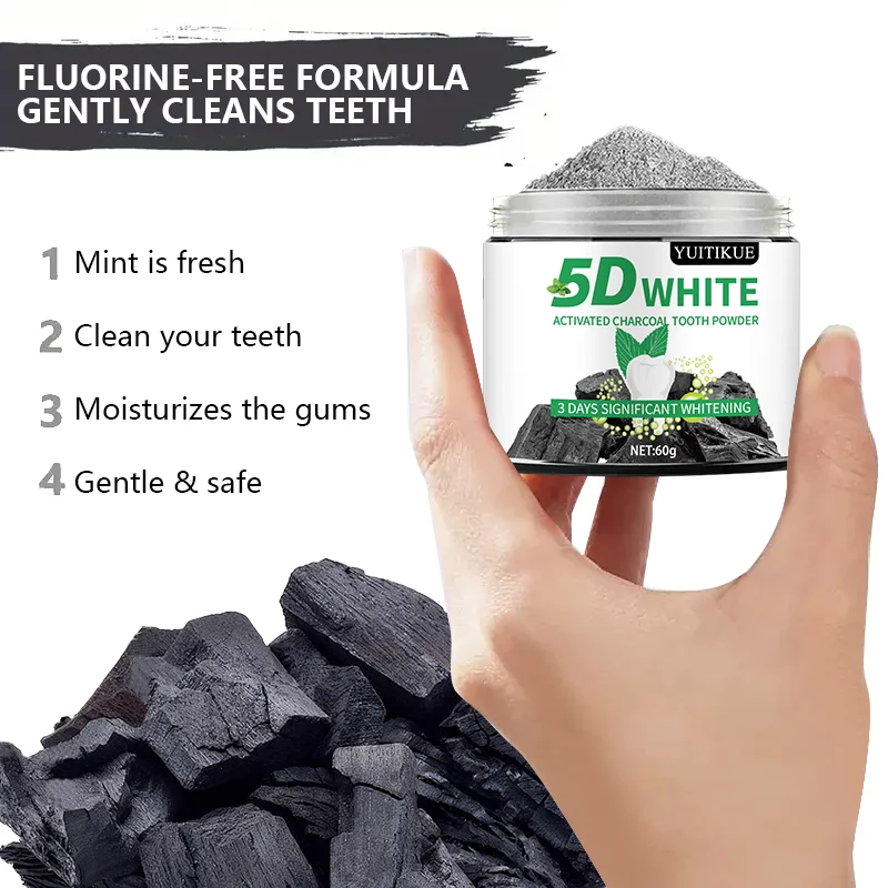 Bamboo Charcoal Teeth Whitening Powder - Natural Whitening for Men and Women Deep Clean, Fresh Breath Toothpaste for Daily Use