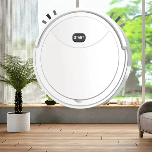 Robot Vacuum Cleaner  Sweeper 90 Mins Runtime Strong Suction Quiet 3 in 1 Robotic Vacuum  Tile Floor 6