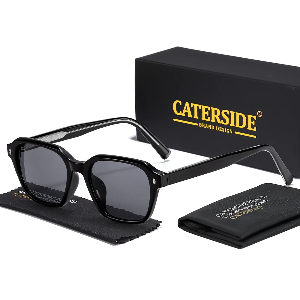 CATERSIDE Neue modische quadratische Sonnenbrille für Männer und Frauen, PremiumTr-90-Rahmenbrille, UV400-Schutzbrille für Outdoor-Reisen – Detail 8