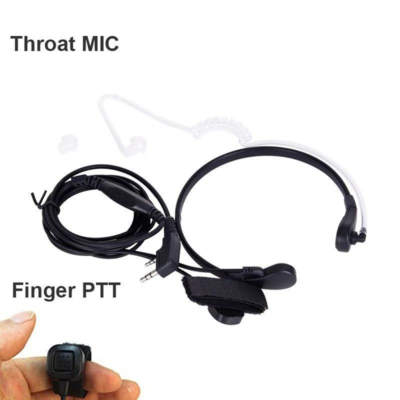 Walkie talkie headset Throat Mic Earpiece Headset Finger Baofeng UV5R 888s Radio Walkie Talkie