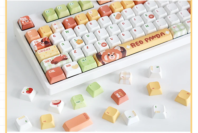 PBT, personalizado, DIY, desenhos animados, bonito, XDA, sublimação, 104 chaves