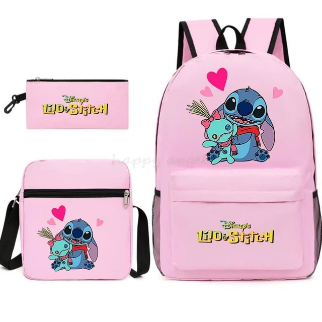 3PCS Anime Fashion Stitch Backpack Shoulder Bag Stitch Pencil Case