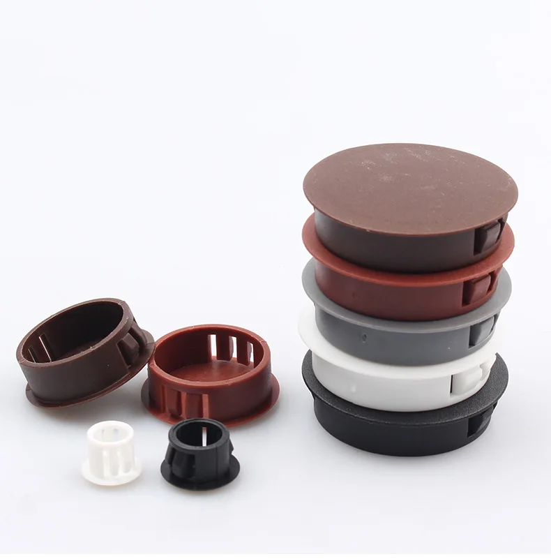 10Pcs Snap-on Hole Plug Round Plastic Blanking End Caps Tube Pipe Inserts silicone rubber plugs pipe end cap rubber caps silicone rubber caps
