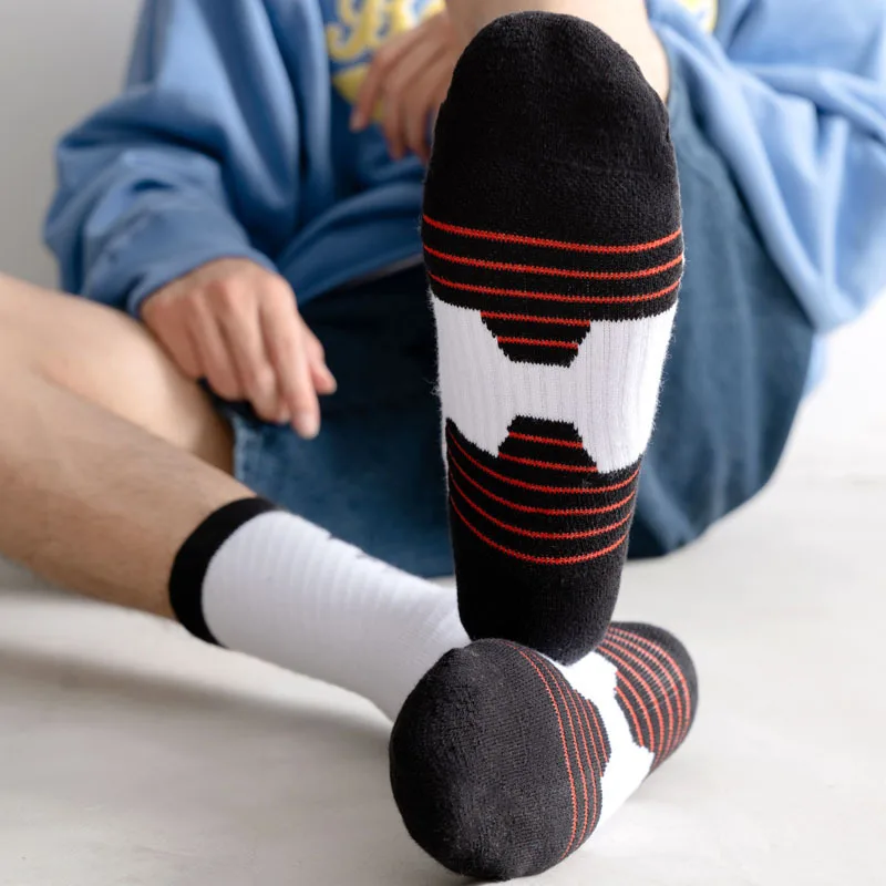 Men Basketball Socks Thickened Cushioned Towel Middle Tube Sweat-absorbing Non-Slip Outdoor Sports Compression Running Socks