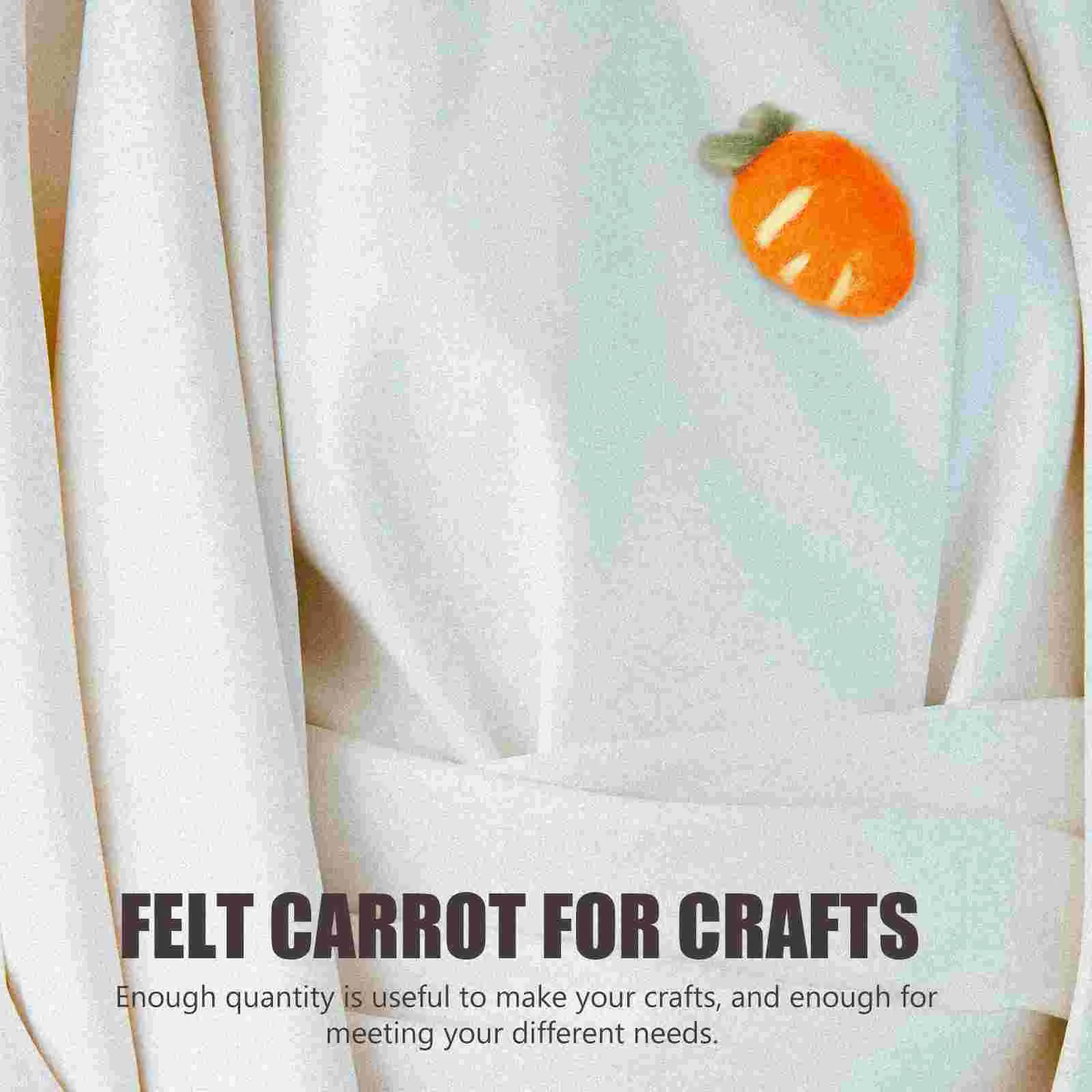 Carrot Birthday Party Decoration Felt Ornaments Clothing Ball Toy Wool Craft Decorations 8 Pcs
