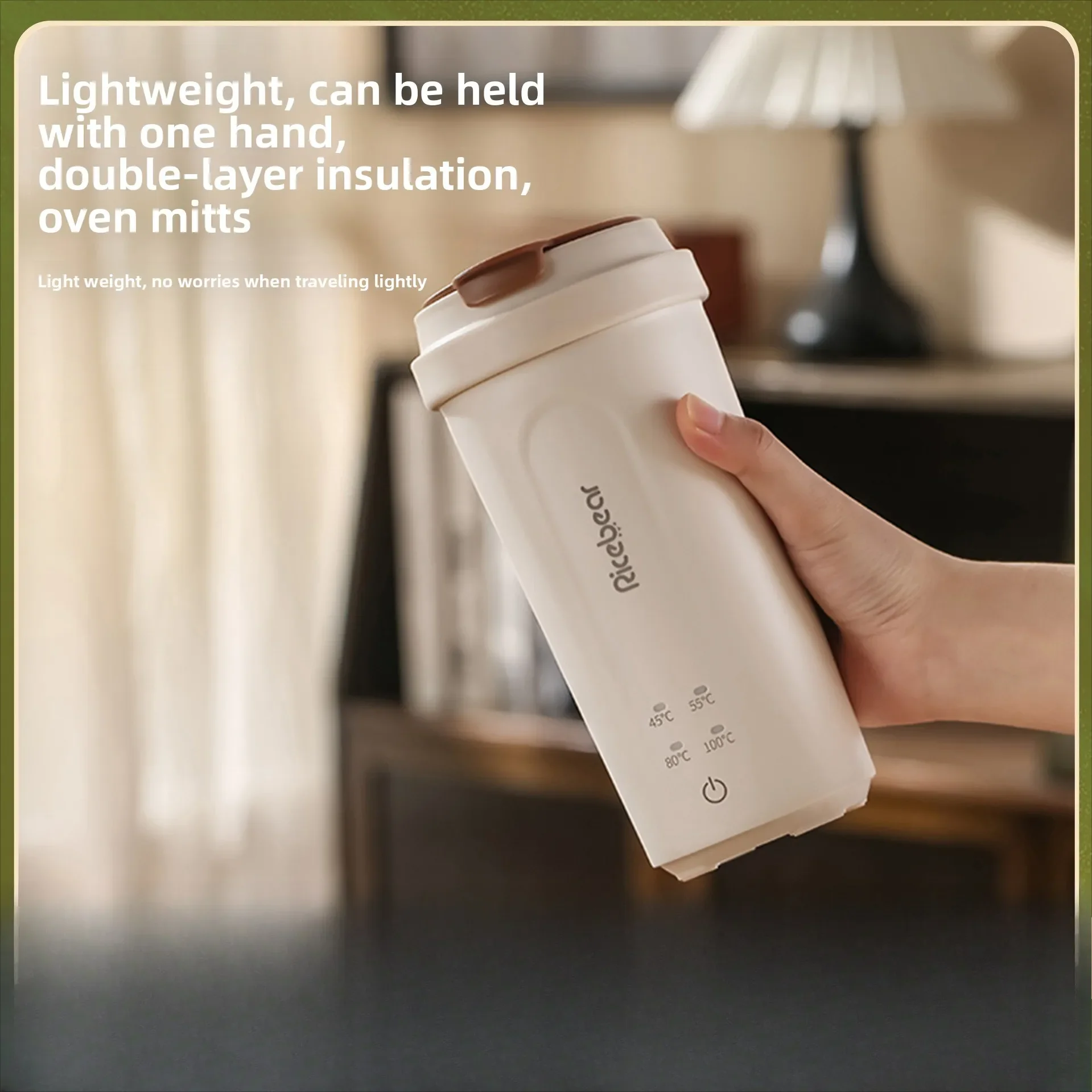 Smart Kettle Electric Water Cup Portable Mini Small Traveler USB Thermal Insulation Water Cup Electric Kettle 1