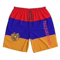 2023 Summer Polyester Armenia Country Flag 3D Printed Men's Board Shorts Beach Pocket Running Summer Pants 1