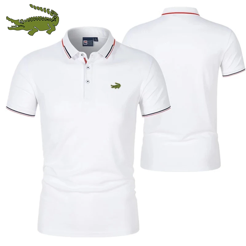 Camiseta de algodón para hombre, Polo con estampado de Alta calidad, Informal, de Negocios, CARTELO, Primavera Y verano otono