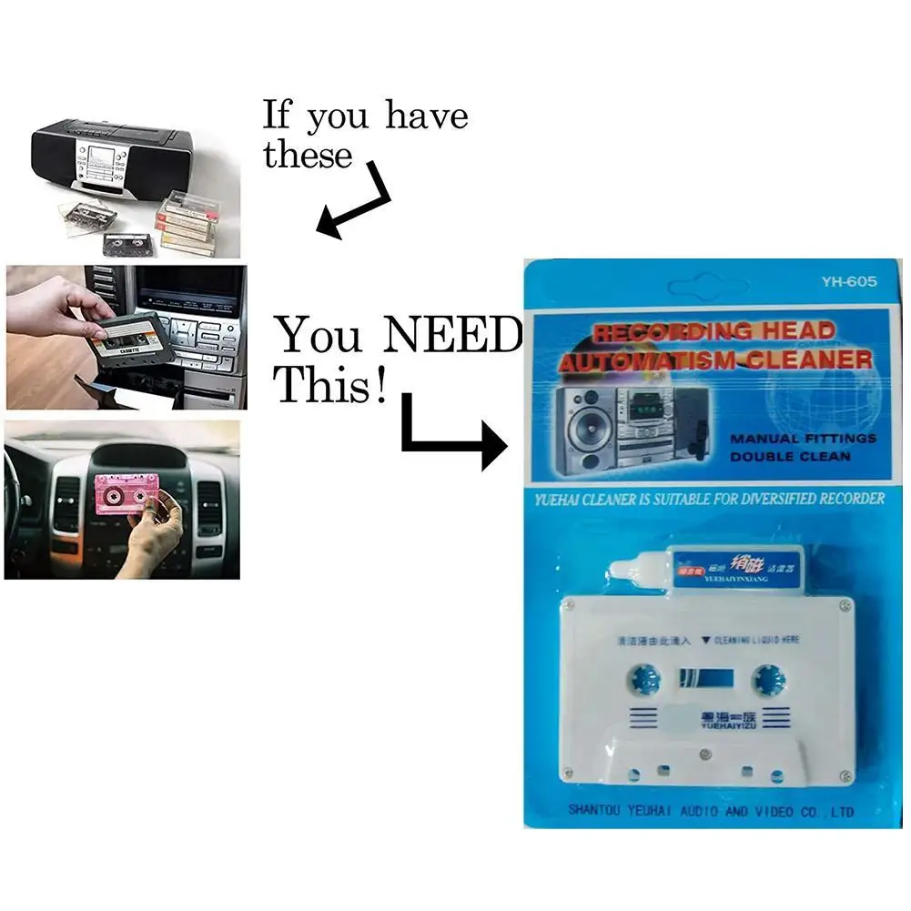 Cassette Tape Cleaner Head Cleaner Demagnetizer Kits for Audio Deck