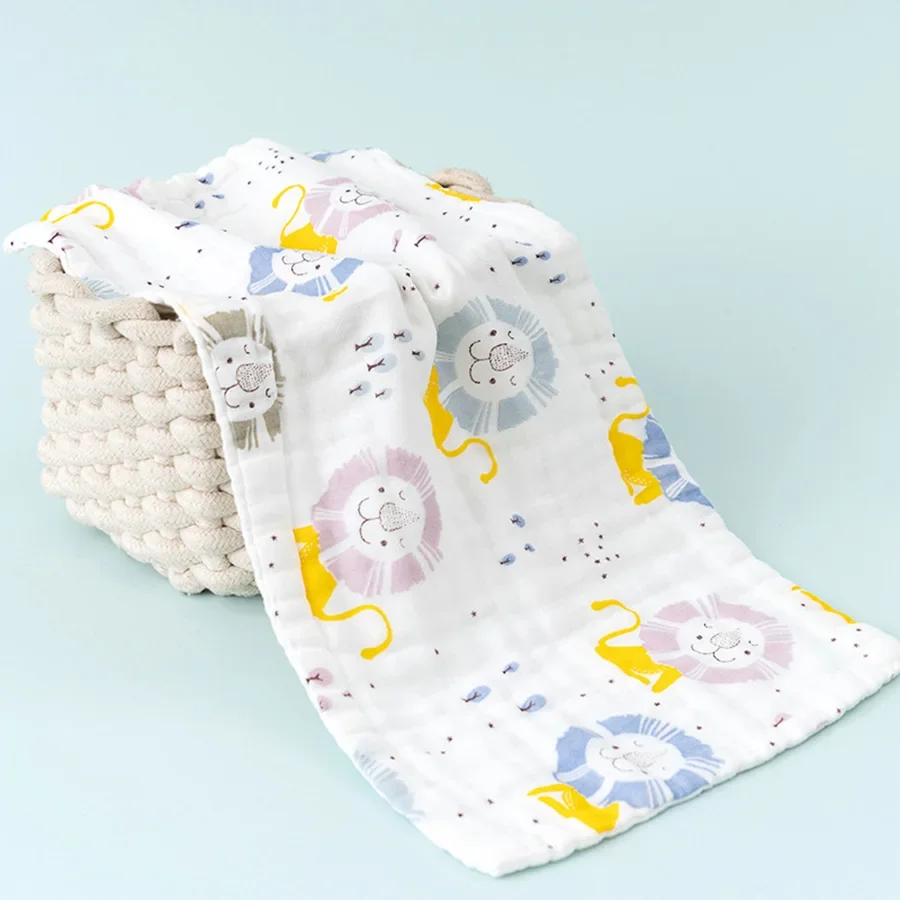 1/5pcs Baby Towels Pure Cotton 6-layer Gauze Muslin