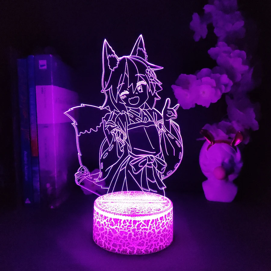 유용한 여우 Senko 애니메이션 램프 Led 조명 침실 장식 생일 선물 룸 장식 3d 램프 Sewayaki Kitsune No Senko San