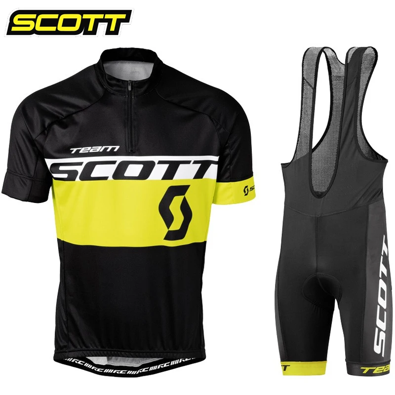 

Cycling Jersey Men SCOTT Summer Bike Men's Clothing 2024 Clothes Bicycle Blouse Sports Set Racing Road Uniform Pants Man Gel Bib