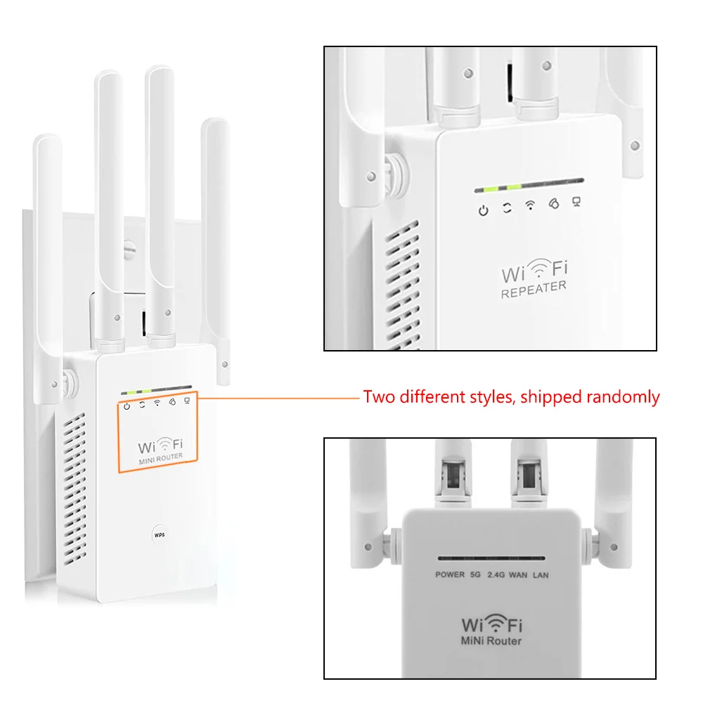 2 Băng Tần 2.4/5G WiFi Phạm Vi Mở Rộng Internet Không Dây Tăng Áp Bao Lên Đến 5000 Dặm Vuông. Ft & 35 Thiết Bị Dài 1200Mbps Bộ Khuếch Đại Tín Hiệu