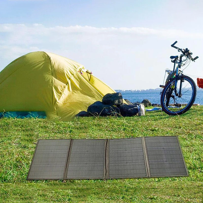 YYHC-Portable Solar Energy Mobile Charger Flexible Solar Panels for Battery 60W 80w 100w 120w CE Sunpanel 12v Foldable 455*35